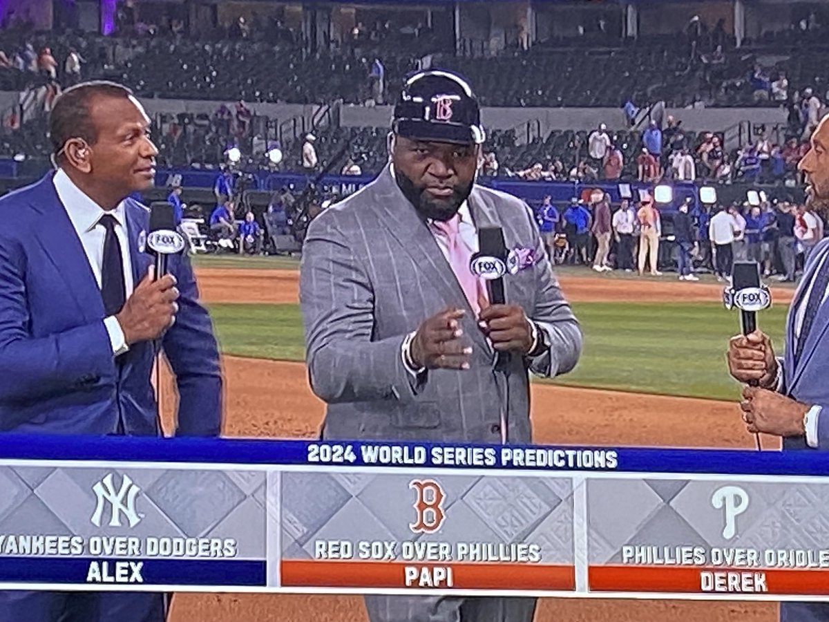 Big Papi has the Red Sox winning the World Series.