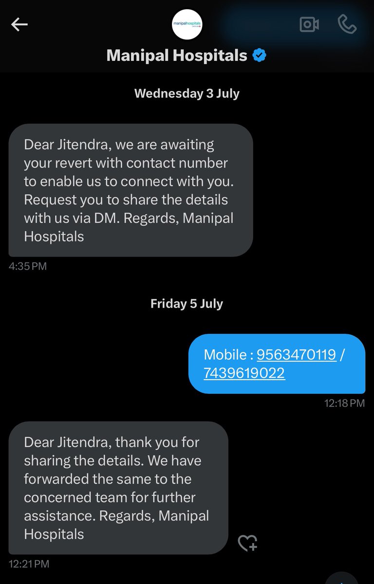 Jndass's tweet photo. @ManipalHealth Booked appointment for Father In Law for 28th May 24 through app on 25th May 24. Cancelled later. Refund not issued till now as on 17 th July 24. Had tweeted for the issue on 30th June. DM-ed the details as well. No response. Nice way of looting hard earned money. https://t.co/rxmJcKbtx8