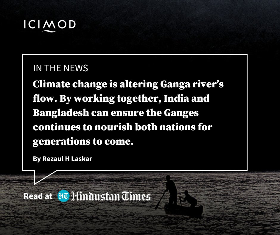 ICIMOD (@icimod) on Twitter photo 📰 In the News
The impact of temperature rise on water flow will be a central consideration of negotiations between Bangladesh and India over the renewal of the Ganga Waters Treaty, the <a href="/htTweets/">Hindustan Times</a> reports.
Following Prime Minister <a href="/narendramodi/">Narendra Modi</a>'s meeting with Bangladesh 📰 In the News
The impact of temperature rise on water flow will be a central consideration of negotiations between Bangladesh and India over the renewal of the Ganga Waters Treaty, the <a href="/htTweets/">Hindustan Times</a> reports.
Following Prime Minister <a href="/narendramodi/">Narendra Modi</a>'s meeting with Bangladesh