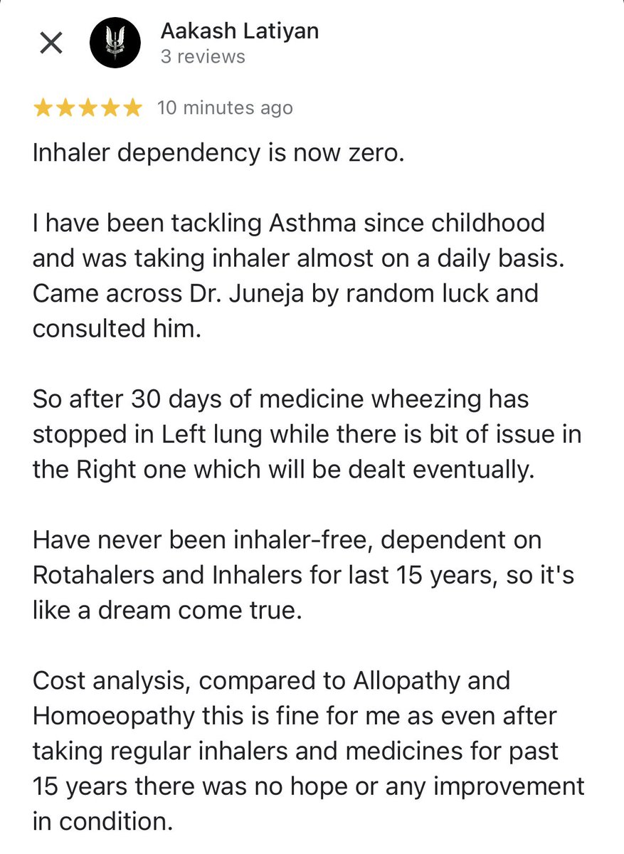 Dependency on inhalers for 15 years gone in just 30 days! 

Ayurveda shows promise in offering a healthy life without harmful side effects. 

Let's strive to make a positive impact by helping at least one person in our lives become inhaler-free. 

We should promote integrative