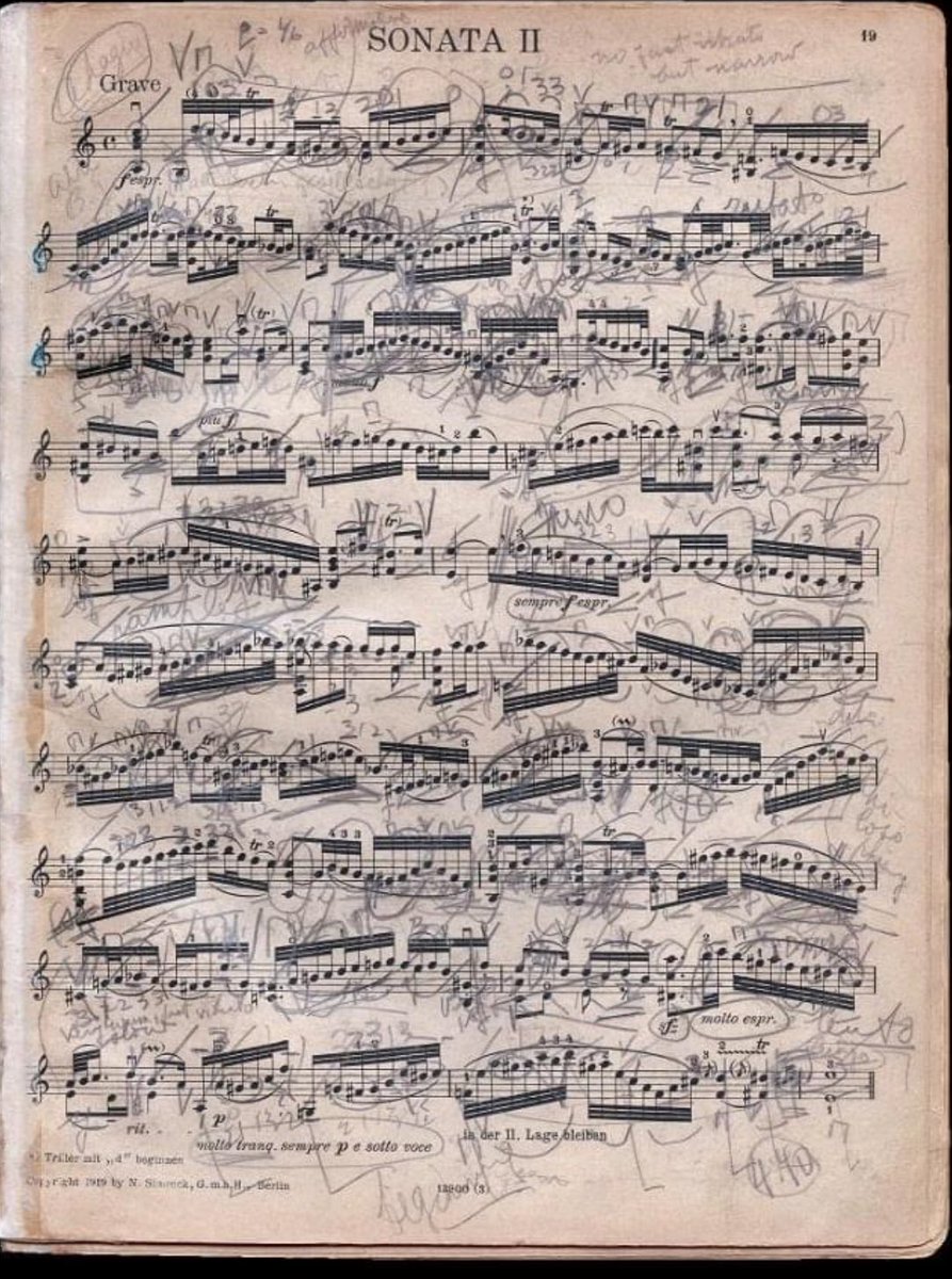 Bach! With the legendary violinist Yehudi Menuhin’s markings. #music
