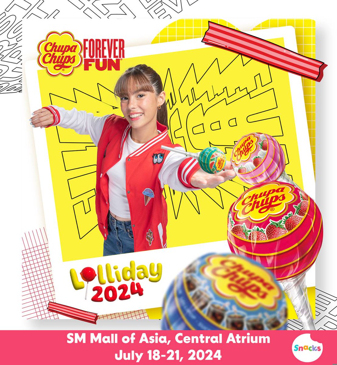 bworldph's tweet photo. Spotlight | Get ready for a fun-filled adventure at Chupa Chups Lollipop Day, happening from July 18 to 21, 2024 at the SM Mall of Asia Atrium. Bring your friends and family to celebrate #ForeverFun with Chupa Chups! https://t.co/2fkqstoKGl