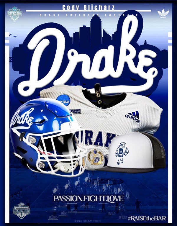 Cody Blicharz (@blicharz_cody) on Twitter photo Iβm humbled and grateful to have received an offer to continue my academic and football career with the incredible group at Drake University! Thank you <a href="/Coach_McCourt/">Michael McCourt</a>, <a href="/coachcjnuss/">Christian Nussbaum</a>, and <a href="/DrakeBulldogsFB/">Drake Football</a>! #RAISEtheBAR Iβm humbled and grateful to have received an offer to continue my academic and football career with the incredible group at Drake University! Thank you <a href="/Coach_McCourt/">Michael McCourt</a>, <a href="/coachcjnuss/">Christian Nussbaum</a>, and <a href="/DrakeBulldogsFB/">Drake Football</a>! #RAISEtheBAR