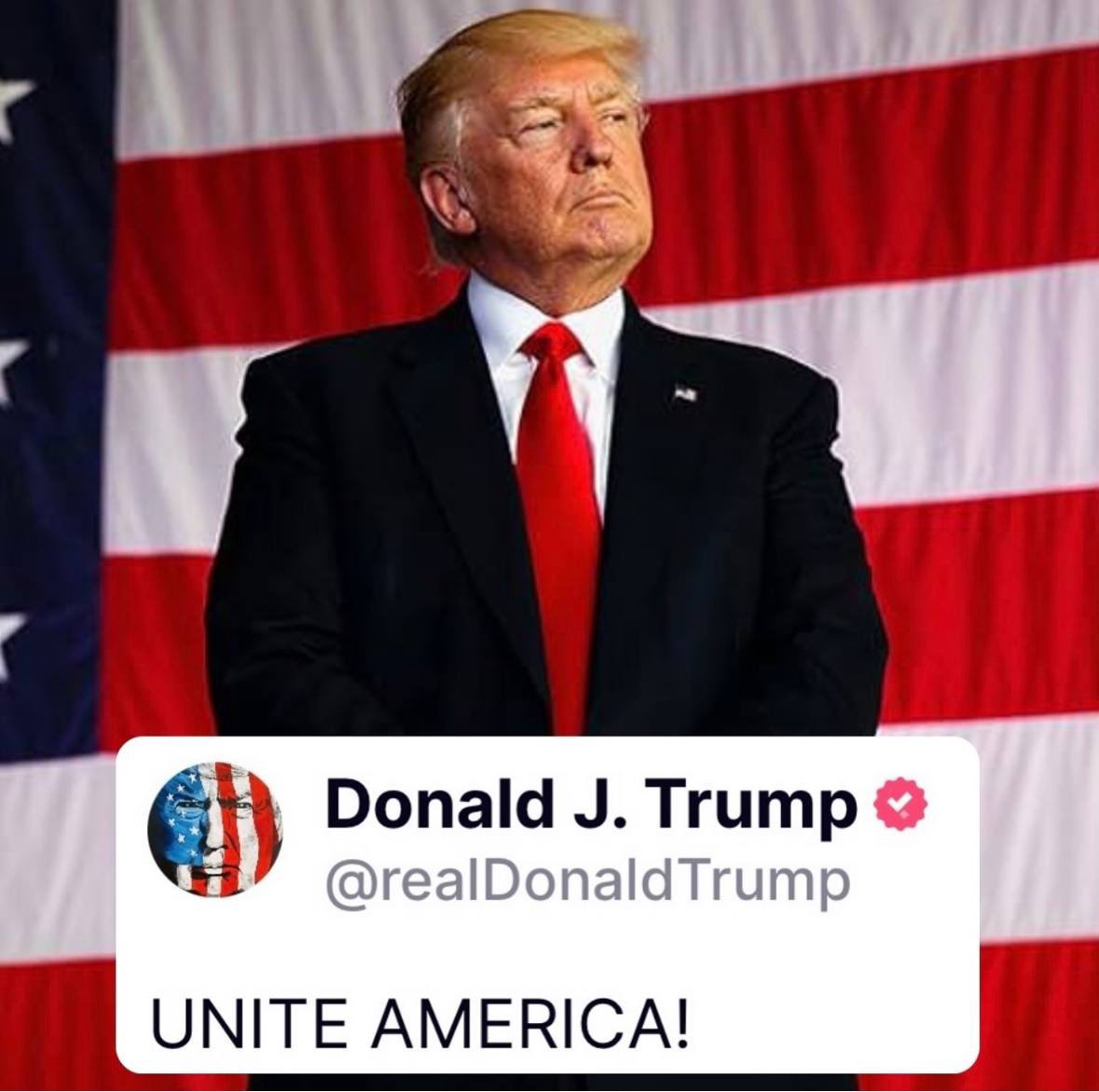 UniteAmericaEth's tweet photo. It’s time we stand united and show our true character for America. 

#UNITEAMERICA #TRUMP https://t.co/dXP8PpPJXD