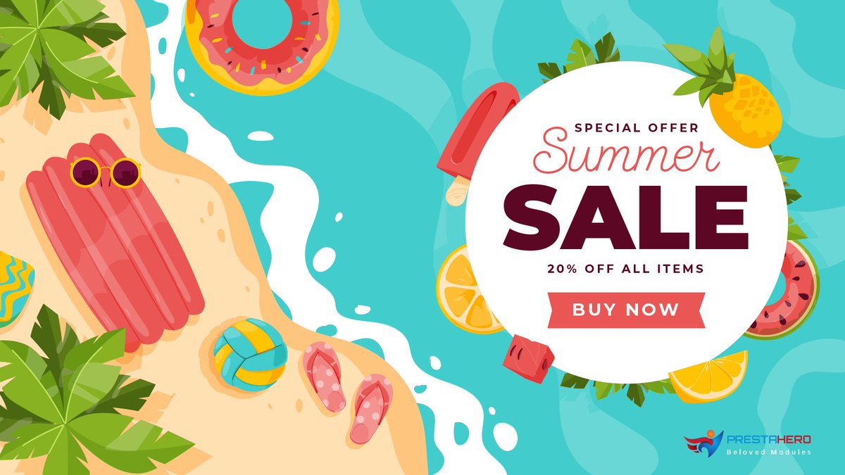 prestahero's tweet image. 🔥 Hot Deal Alert!🔥

Summer&apos;s here, and so are our savings! Get 20% OFF all PrestaHero modules from July 22nd to 27th. Your store deserves a vacation too!🌴😎
Don&apos;t let this deal melt away!🏃‍♂️💨

🛒Shop now: t2m.io/21roEcuZ

#SummerSale #PrestaHero #PrestaShopmodules