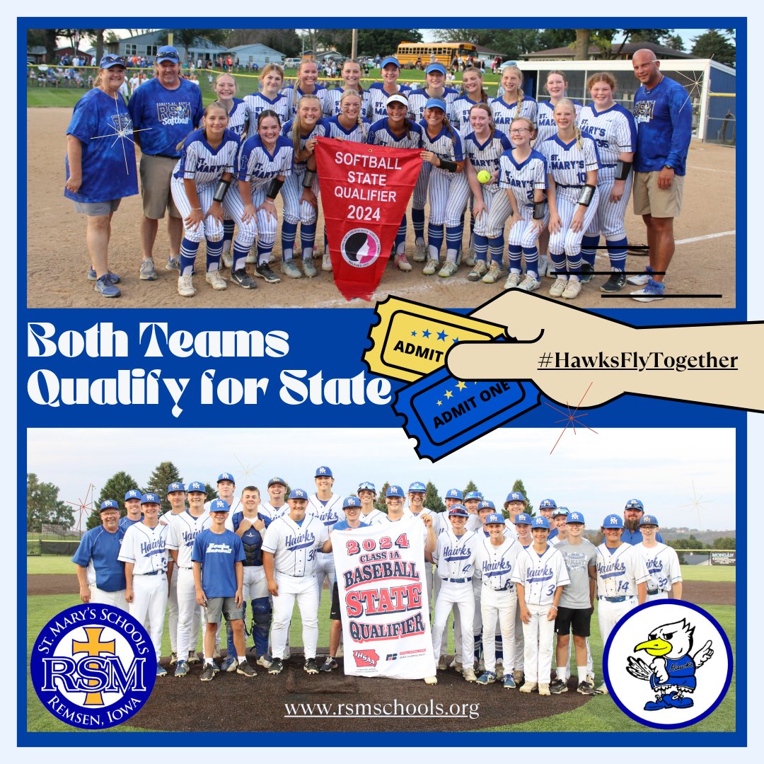 Remsen St. Mary's (@rsmschools) on Twitter photo Congratulations to the RSM softball team and the baseball team. Both are headed to the Iowa State Tournaments next week! We're doubly proud of these athletes and their coaches! #hawksflytogether <a href="/scdiocese/">Diocese of Sioux City</a> <a href="/LumenMediaSC/">Lumen Media</a> <a href="/IGHSAU/">IGHSAU</a> <a href="/IHSAA/">IHSAA</a> #iahsbb Congratulations to the RSM softball team and the baseball team. Both are headed to the Iowa State Tournaments next week! We're doubly proud of these athletes and their coaches! #hawksflytogether <a href="/scdiocese/">Diocese of Sioux City</a> <a href="/LumenMediaSC/">Lumen Media</a> <a href="/IGHSAU/">IGHSAU</a> <a href="/IHSAA/">IHSAA</a> #iahsbb
