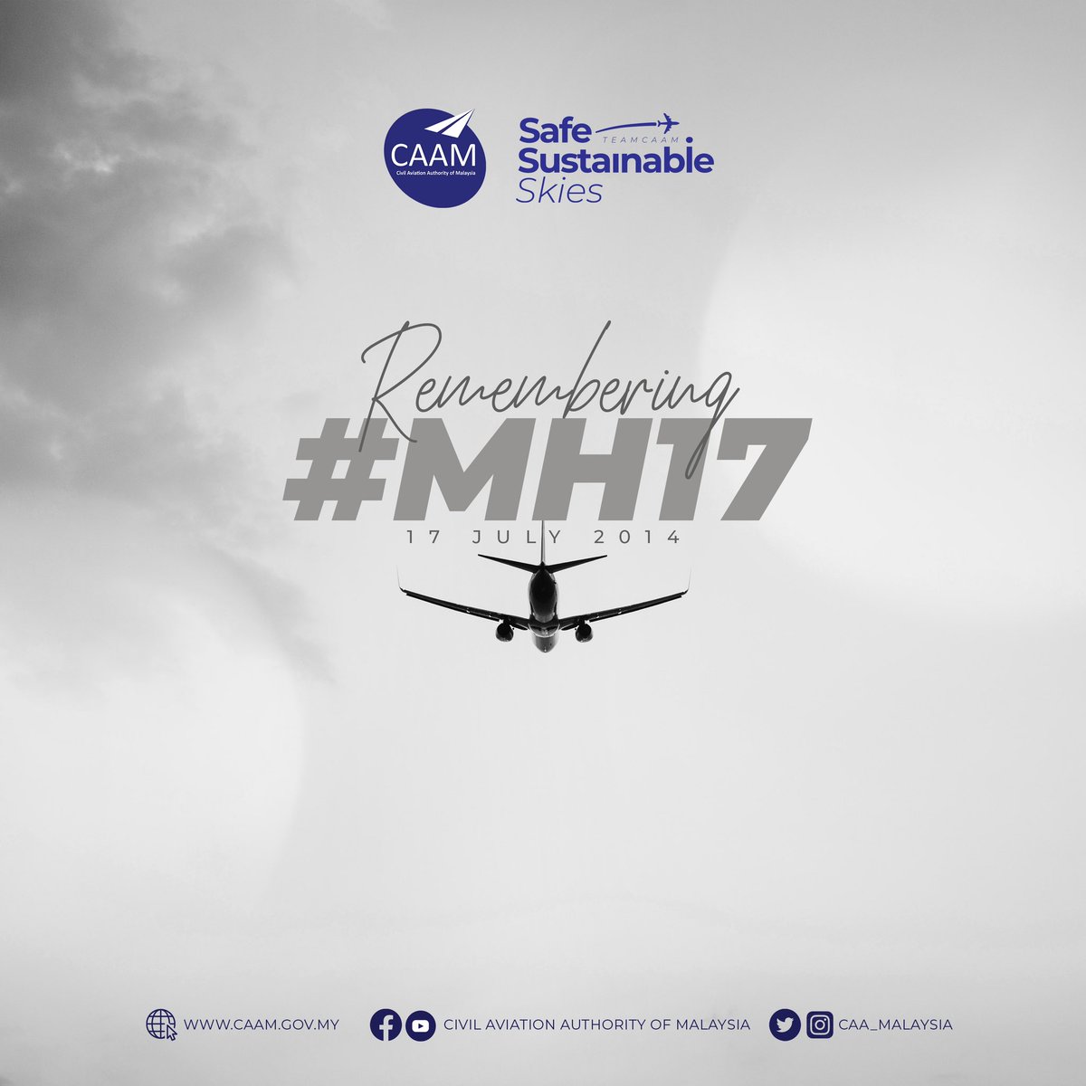 A decade has gone by, yet the pain of losing #MH17 remains. Our deepest sympathies continue to be with the families and loved ones of the victims. 

#TeamCAAM #RememberingMH17