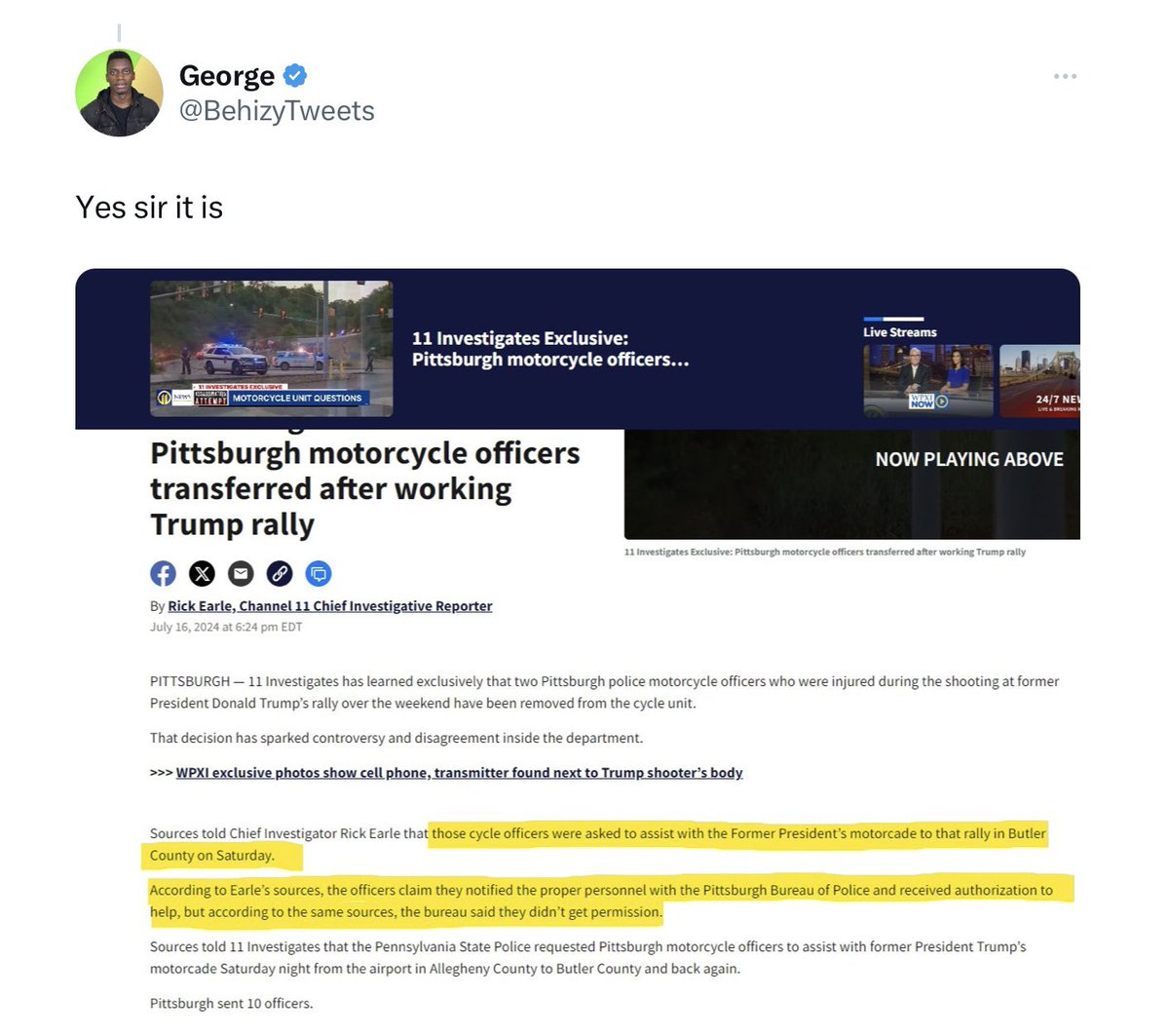 This is what happens to good police officers. They get removed. They didn’t have permission to do their jobs.Their boss is a Democrat. Sad to say this is real. I hope we make their boss famous … and unemployed.
