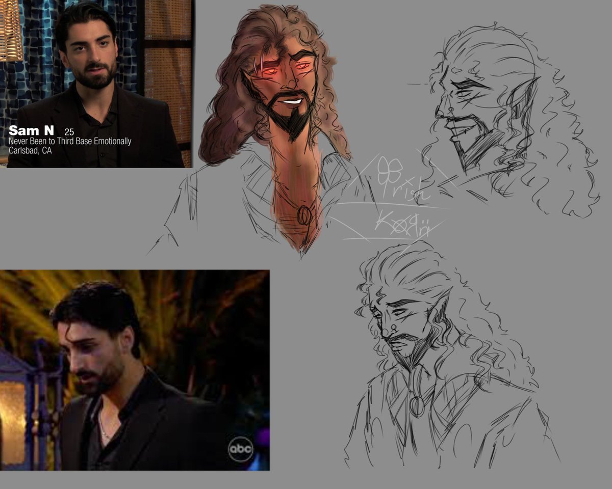 saw this gorgeous man on the bachelorette and realized that his beautiful face scratches my brain just right and i wanted to draw and study #wrathion with them so here you go! a face study

#warcraft