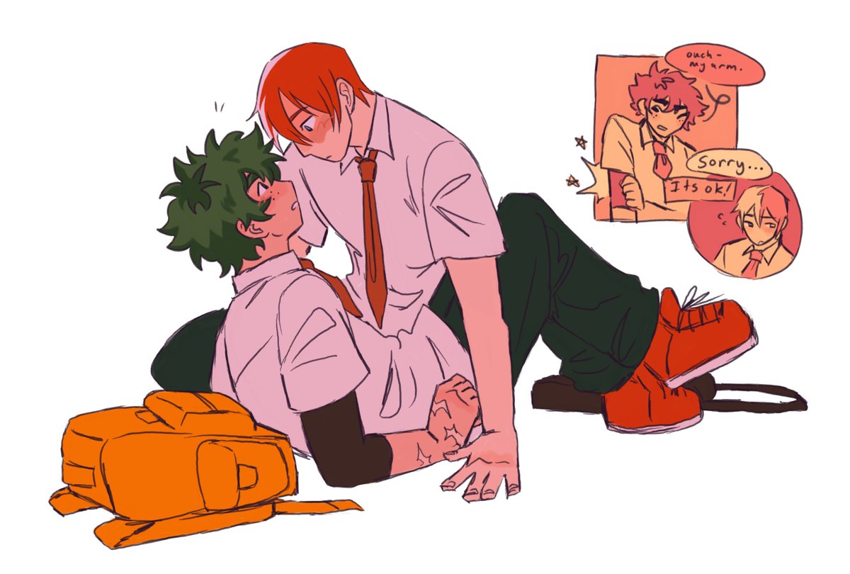 mewmewdoppio's tweet photo. Something about them ignites the cheesy slowburn highschool romance lover in me #tododeku https://t.co/5fvbig7ilg
