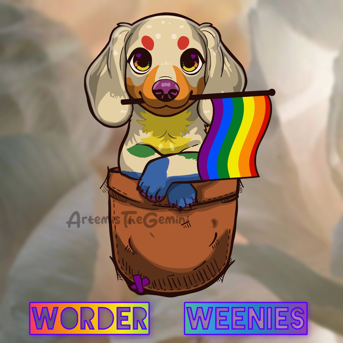 ArtByATGemini's tweet photo. I know I'm a little late to the pride party but I'm calling them wonder weenies
HAPPY *late* PRIDE MONTH
#artbyartemisthegemini
#thecolorblindbunni #wonderweenies #pridestickers #pridesticker #queerstickers #lgbtqiastickers #lbgtstickers #pridemerch #pride #pride2024 https://t.co/IhkE1fgJNQ