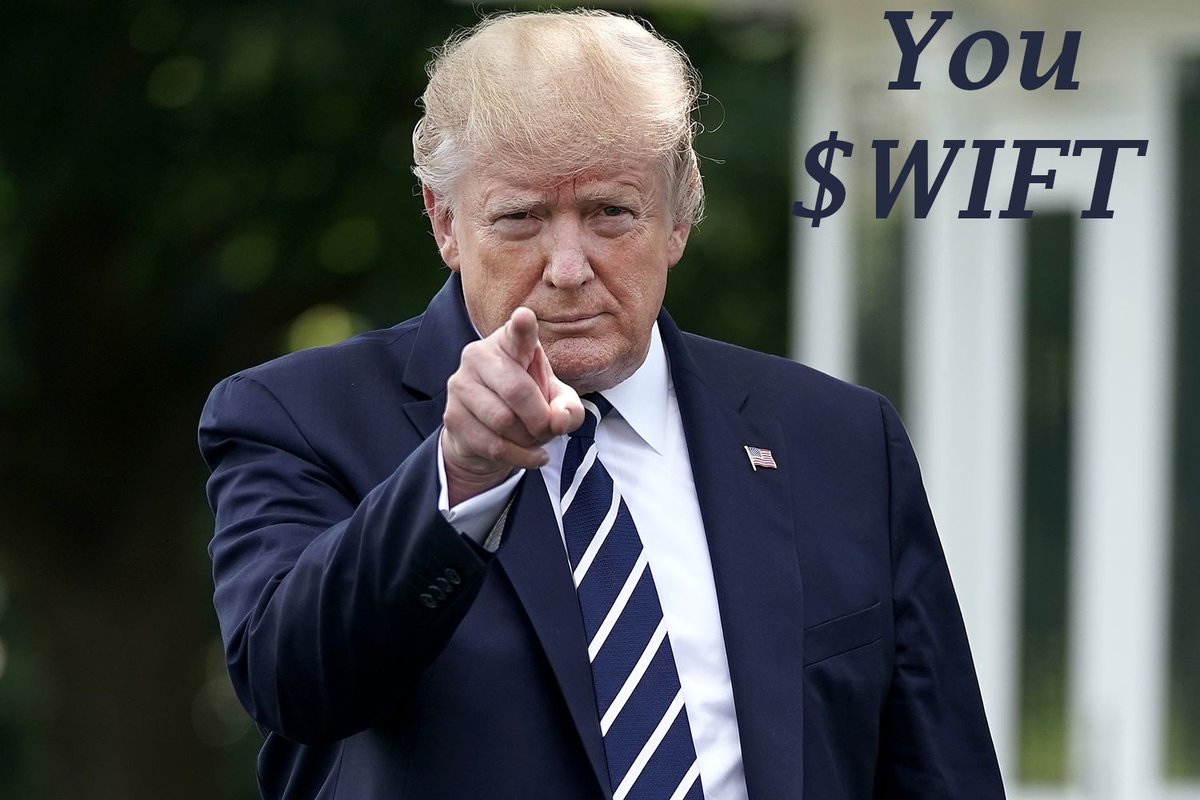 The_Fed_1776's tweet photo. You $WIFT. You #WIFT bigly! 

https://t.co/g1df5CikQS

@WIFTrump_base
#AmericaFirst #Trump #USA #Fight #TreasonousMSM #treason #YouWift https://t.co/PKyYKgOPkc