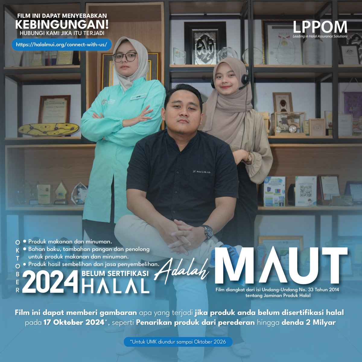 lppom_mui's tweet photo. #sobatlppom, halal bukan sekedar kewajiban tapi lebih daripada itu. Halal adalah kebutuhan kita. 

Produk bersertifikat halal baik untuk kesehatan tubuh kita, dan pasti berkah.

#wajibhalaloktober2024 #lph #lppom #sertifikasihalal https://t.co/porN2CULpo