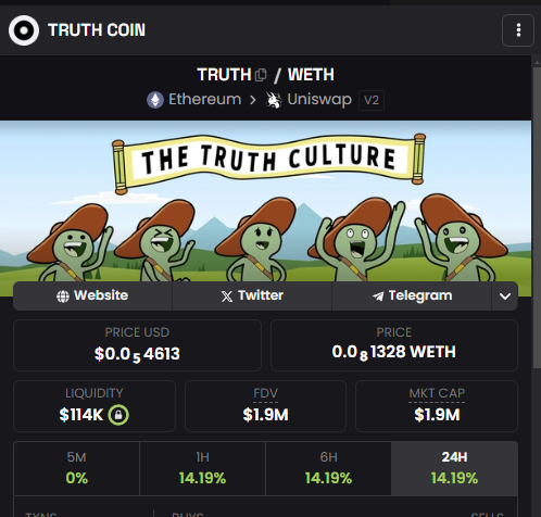 TruthCoinHQ's tweet photo. Exciting news! We are live on @dexscreener . Stay tuned as our project promises to achieve tremendous growth 🚀✨
CA: 0xfcF4c9e65F8A62632606bf866e049Ba4c6990BB1 https://t.co/NEamoDNiSP