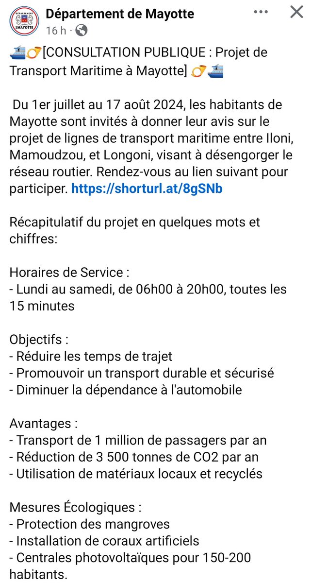 marine_976's tweet photo. 🔈#Consultation Publique du #CD976 sur le Transport Maritime 🛥️ A vos réponses (lien👇)🌊https://t.co/vXz6sIXE1f https://t.co/n6QMwdgt9q
