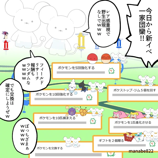ワッカネズミ進化のアメ集めるの大変そう…  #ポケモンGO 