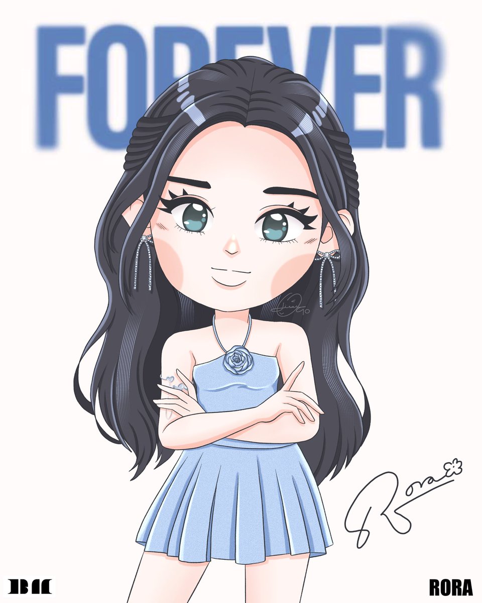 CHIBI 'FOREVER' COMP CARD: Style A 😈 * RORA * 🐼🤍🩵🇰🇷 #베이비