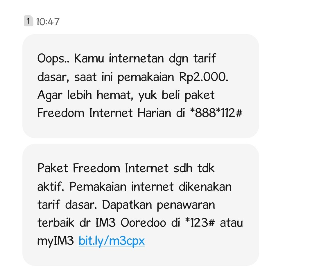 VietaDevi's tweet photo. Cek paket internet masa aktif masih sampai jam 21:25.. Tenang2 aja karena kuota masih lumayan.. Tiba2 hampir jam 11 dapat SMS kalau masa aktif paket berakhir.. Jadilah pulsa kepotong.. Gimana nih @indosat ??? https://t.co/pSGyhdxHYs