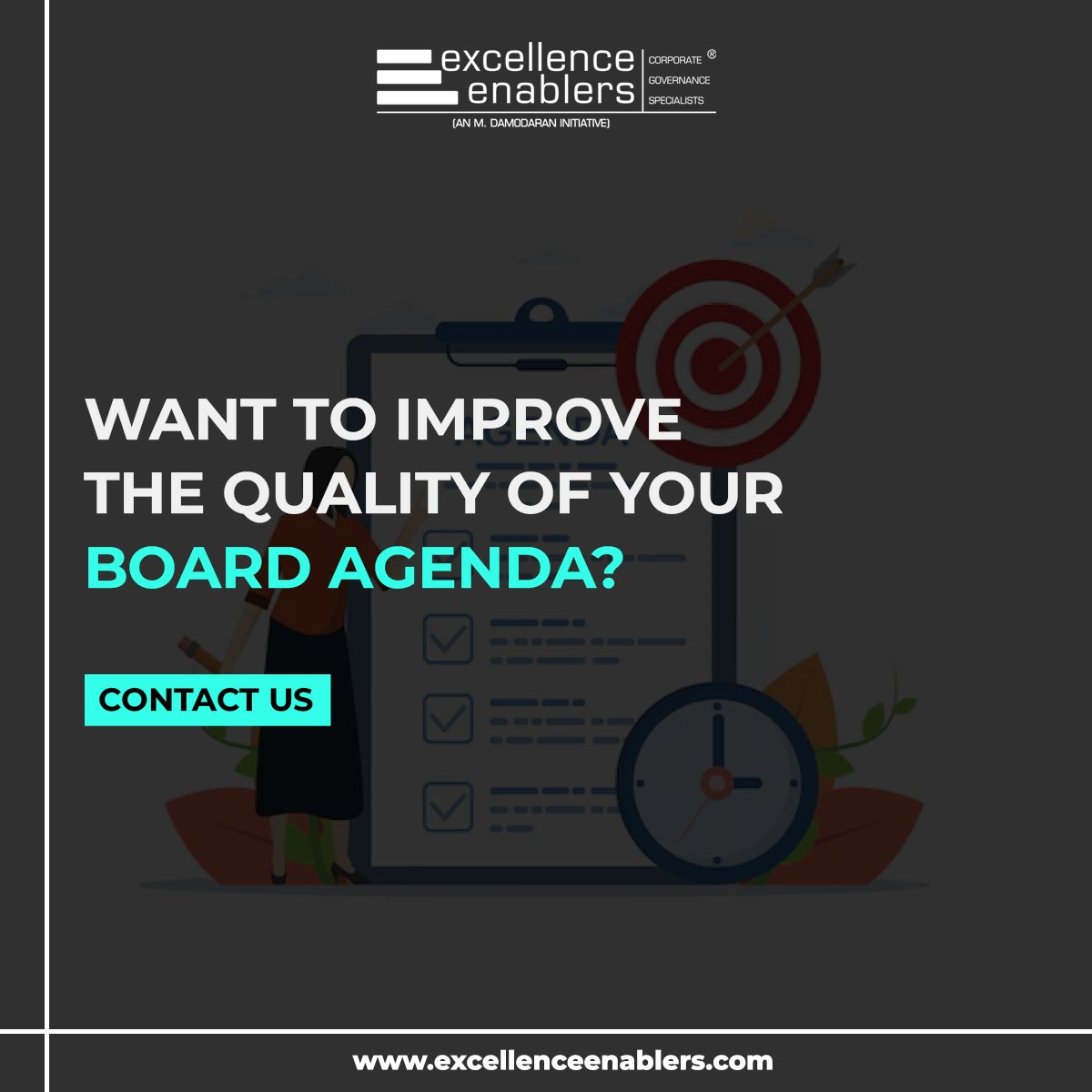 eepl_corpgov's tweet image. Quality of boardroom discussions depend on quality of agenda papers. Are you happy with the Board's agenda papers? Do you think something is missing? We can help.
Click here for more bit.ly/3SaynoM
#ExcellenceEnablers #corporategovernance #boardprocesses #boardmeeting