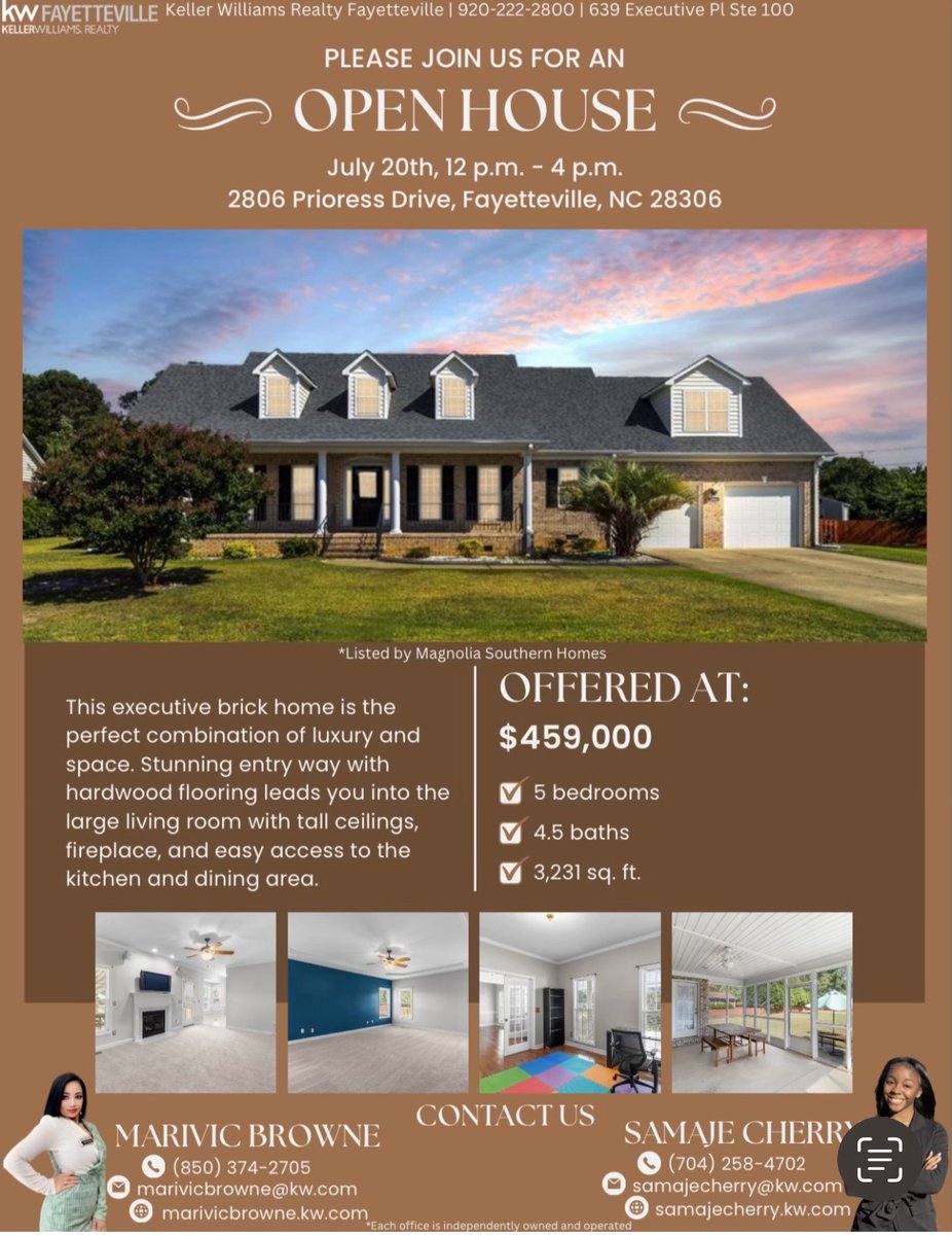 readlearnliveit's tweet image. Looking for a home in Fayetteville? Call a friend of mine to schedule your private showing!!

Marivic Browne  850-374-2705
KELLER WILLIAMS REALTY 
Each office is independently owned and operated. Listing Agent: Brandon Loudermilk