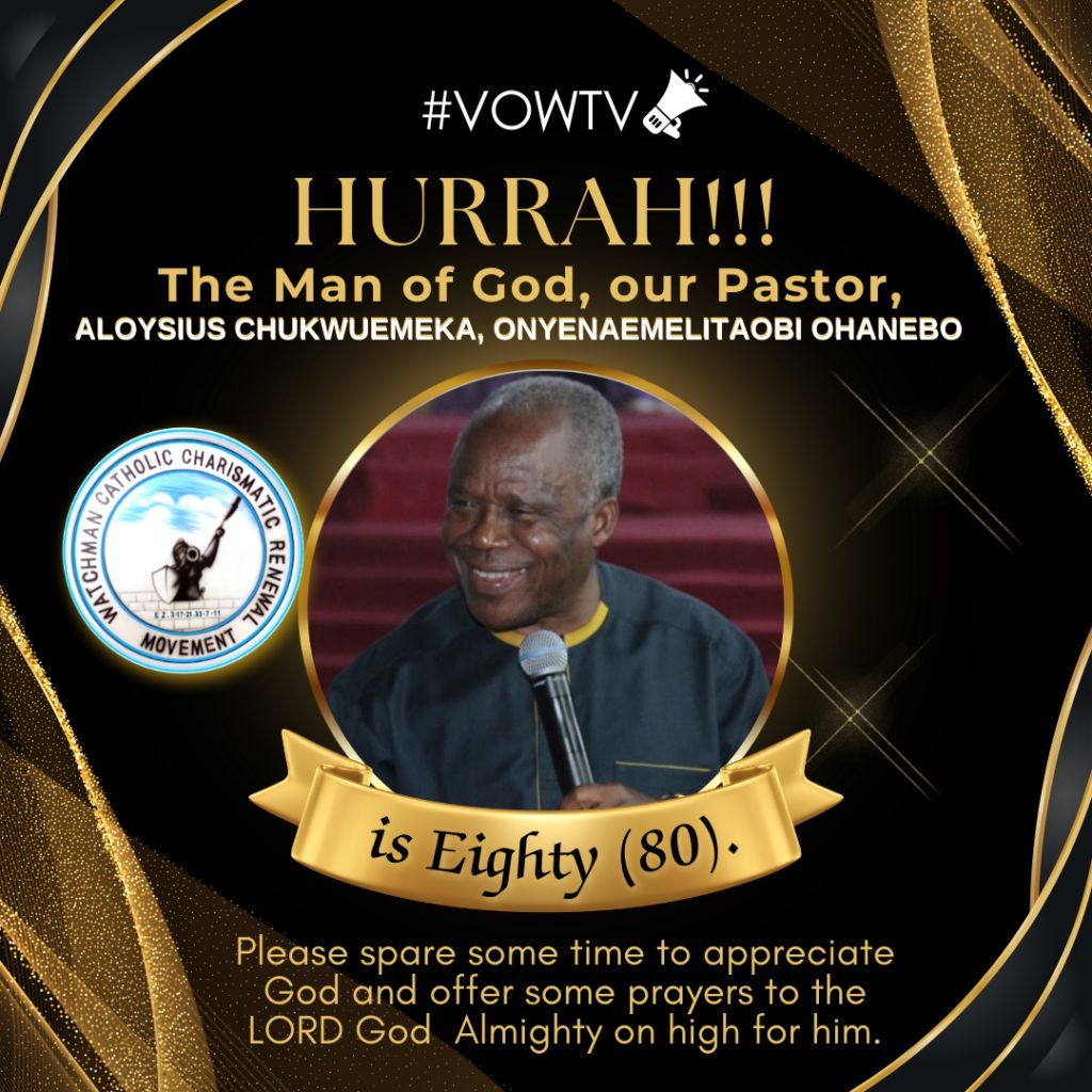 vowtelevision's tweet photo. HURRAH!!! The Man of God, our Pastor, Aloysius Chukwuemeka, Onyenaemelitaobi Ohanebo is Eighty (80). 
 Moses, the unique Man of God in the Bible and God's Captain of the first Exodus was uniquely commissioned into ministry at 80. He championed the first 
https://t.co/J1TB6weH0w https://t.co/RaJx2cdCas