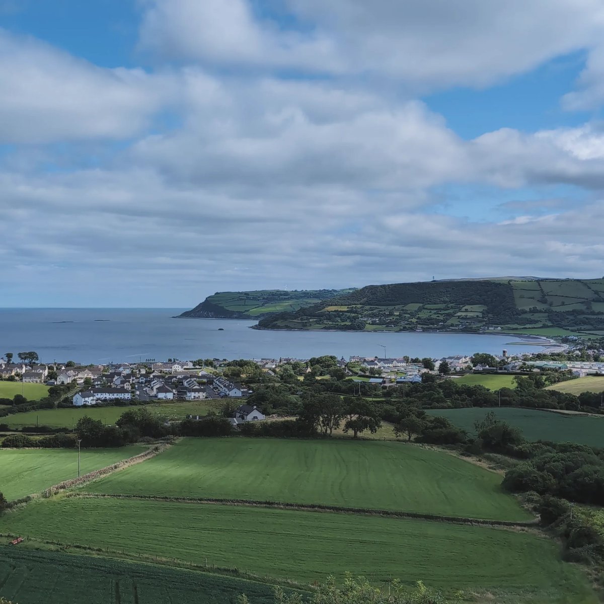 DenMagic's tweet image. Carnlough bay from the hills #Carnlough #Ireland