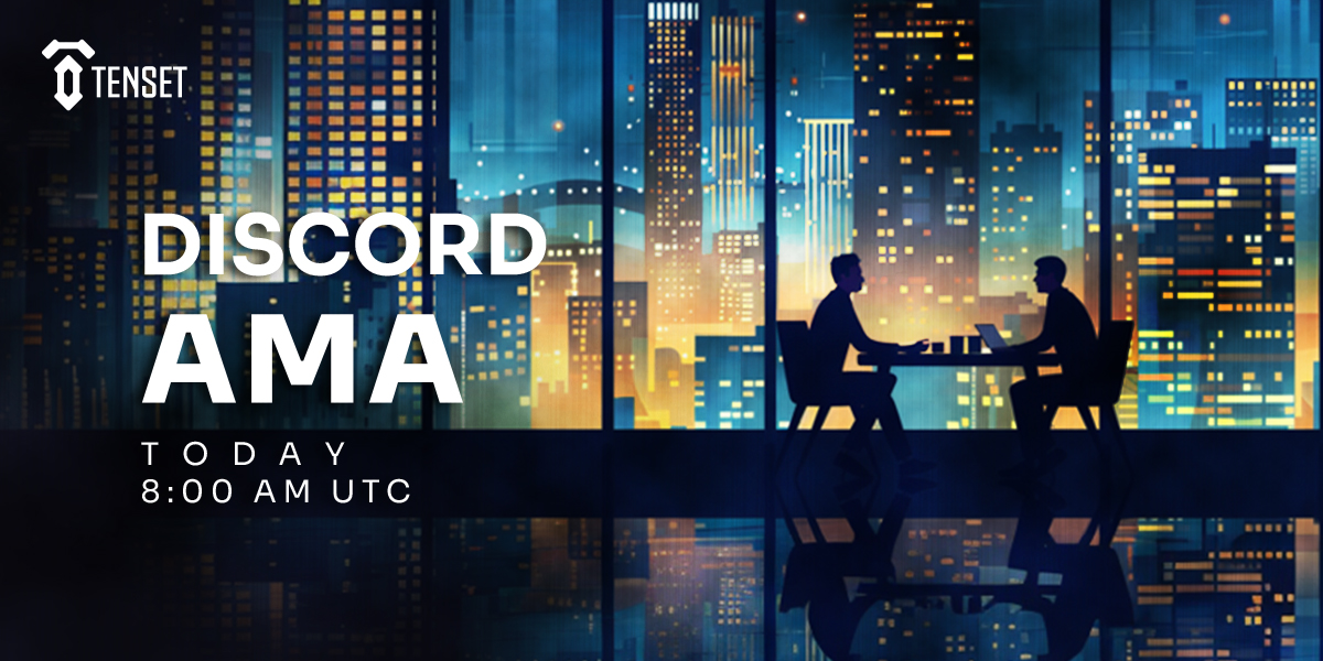 Redacted_TenseT's tweet image. Meeting in the Tenset Inner Circle Discord server today at 8AM UTC! 💎

Join CEO @MatMilbury to discuss the latest at #10SET, current crypto market and answer your questions! 🧘

Exclusive server reserved only for TGLP Genesis NFT holders, join here 👉 discord.com/invite/PRavwRH…