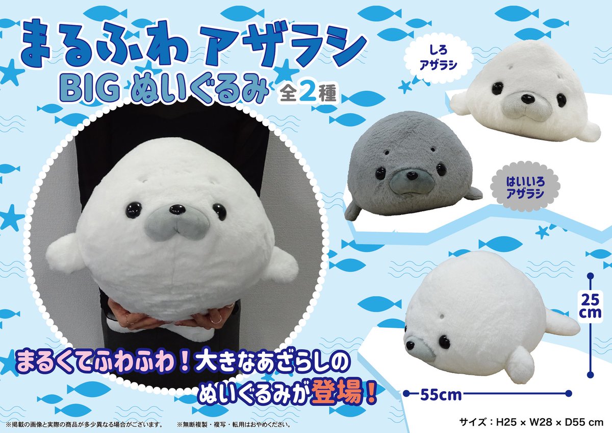 🦭ぬいぐるみのご紹介🦭 『まるふわアザラシBIGぬいぐるみ』 まるくて