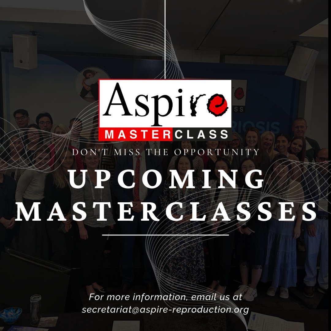 ASPIRE_Reprod's tweet photo. 📢 Upcoming Masterclasses Alert! Limited seats available. #MasterClass #cervicalcerclage #Preimplantation #genetictesting

➡️Register now here: https://t.co/UhXY3Hw2lw https://t.co/h50I5t5loN