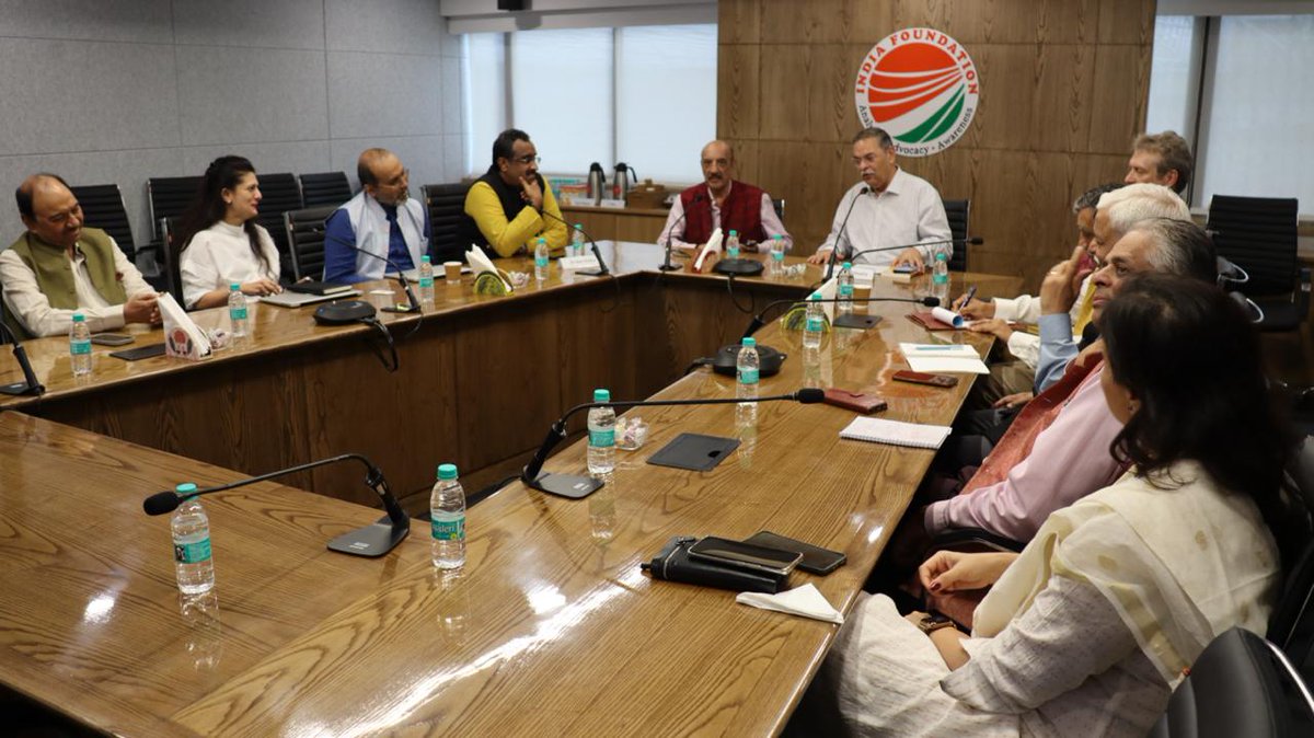 indfoundation's tweet photo. India Foundation organised a Roundtable Discussion on 'Citizen's Expectations From the Criminal Justice System &amp; The New Laws' on July 16, 2024. Shri Rishi Shukla, Former Director, Central Bureau of Intelligence, addressed the session chaired by Maj Gen @Dhruv_CK. https://t.co/8dA4uId0kr