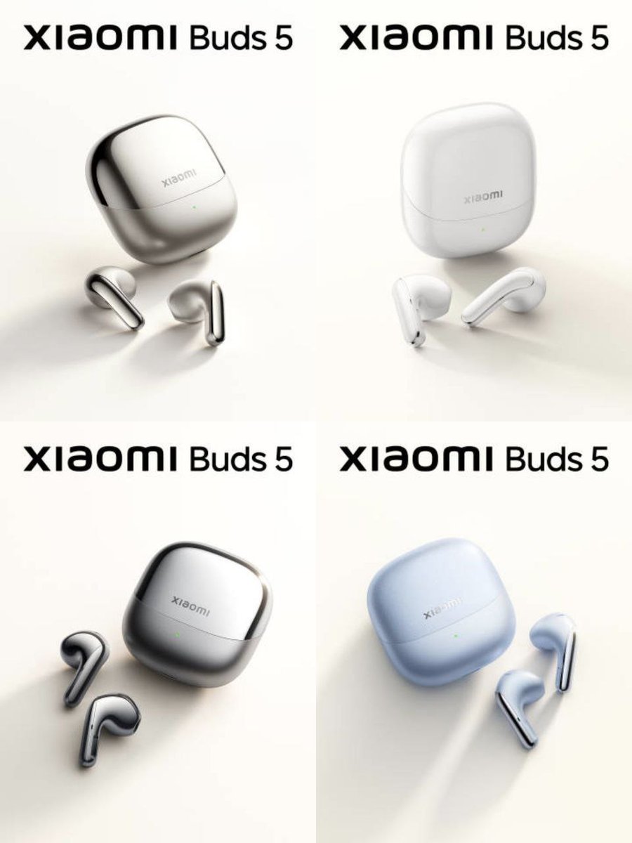 XHyperOS's tweet photo. Xiaomi Buds 5 in Four colors: Black, White, Blue and Gold

#Xiaomi #XiaomiBuds5 https://t.co/EZ3IIJKZvm