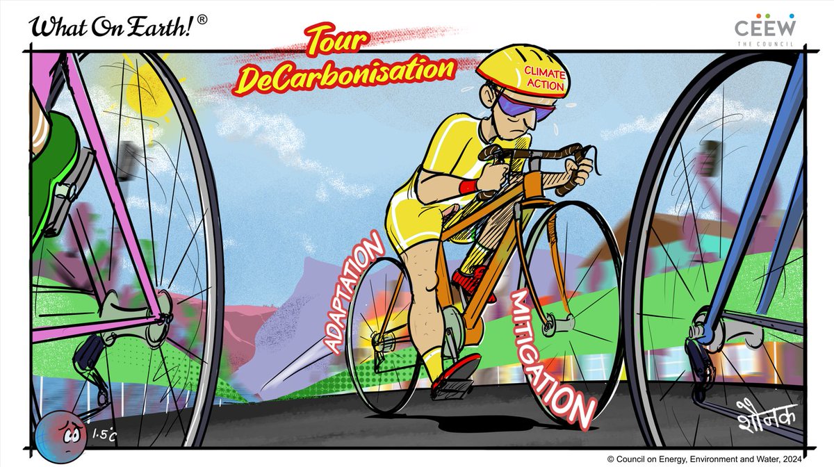 Inspired by the epic victories at matches this season, #WhatOnEarth!®🌍 urges us to take a leaf out of sporting play books to win the race against global warming.

Check out more cartoons: ceew.in/what-on-earth