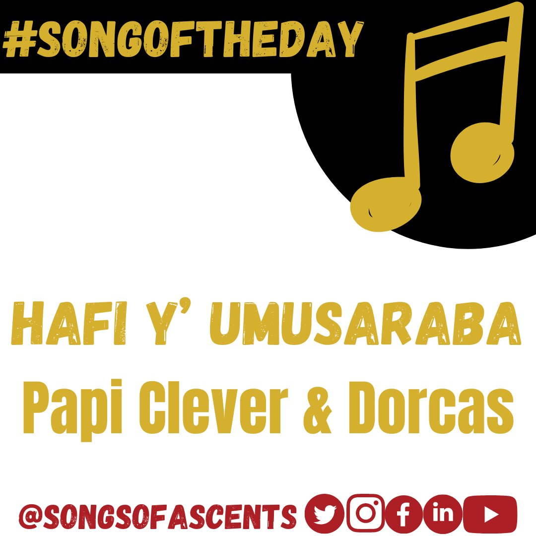 SongsofAscents's tweet photo. Hafi y' Umusaraba - Papi Clever &amp; Dorcas

#songoftheday 
#songoftheday🎶 
#songoftheday🎧 
#songoftheday🎶♥️ 
#songoftheday🎶🎵 
#songsofascents https://t.co/JWj8R5dO4s