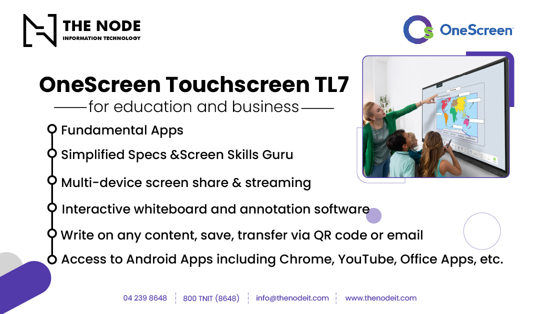 thenodeit's tweet image. Discover the future of interactive displays with the OneScreen TL Series Interactive Display Solutions!

Contact us at:
Toll-Free: 800-TNIT (800 8648)
📧 info@thenodeit.com
🌐 thenodeit.com

#IT #DigitalInfrastructure #NodeIT #EdTech #InteractiveTech  #Innovation