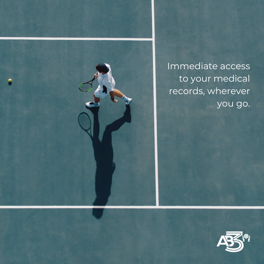 AB3Medical's tweet photo. Are you an athlete who travels frequently? ✈️ 

The AB3 Medical app ensures immediate access to your health records, so you receive timely care and informed decisions, no matter where you are in the world. 

#YourHealthYourHands https://t.co/CCHpQ2Yfmk