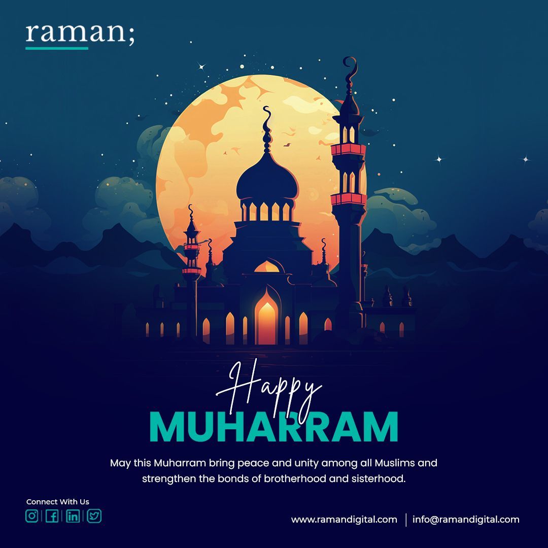 ramandigit's tweet photo. Muharram Mubarak! 🌙✨ May this sacred month bring you and your family blessings, peace, and prosperity. 🌟🙏 May all your prayers be answered, and may you find strength and guidance during this time. 🌙🕌 Wishing you a blessed and joyful Muharram! 🌟💫

#Muharram #Unity https://t.co/Dz1awCsqmp