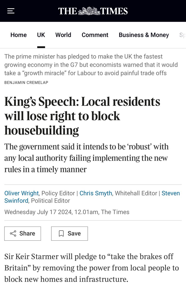 yimbyalliance's tweet photo. NEW: Local residents will lose the right to block housebuilding, Keir Starmer will announce today. https://t.co/QMUeXCEers