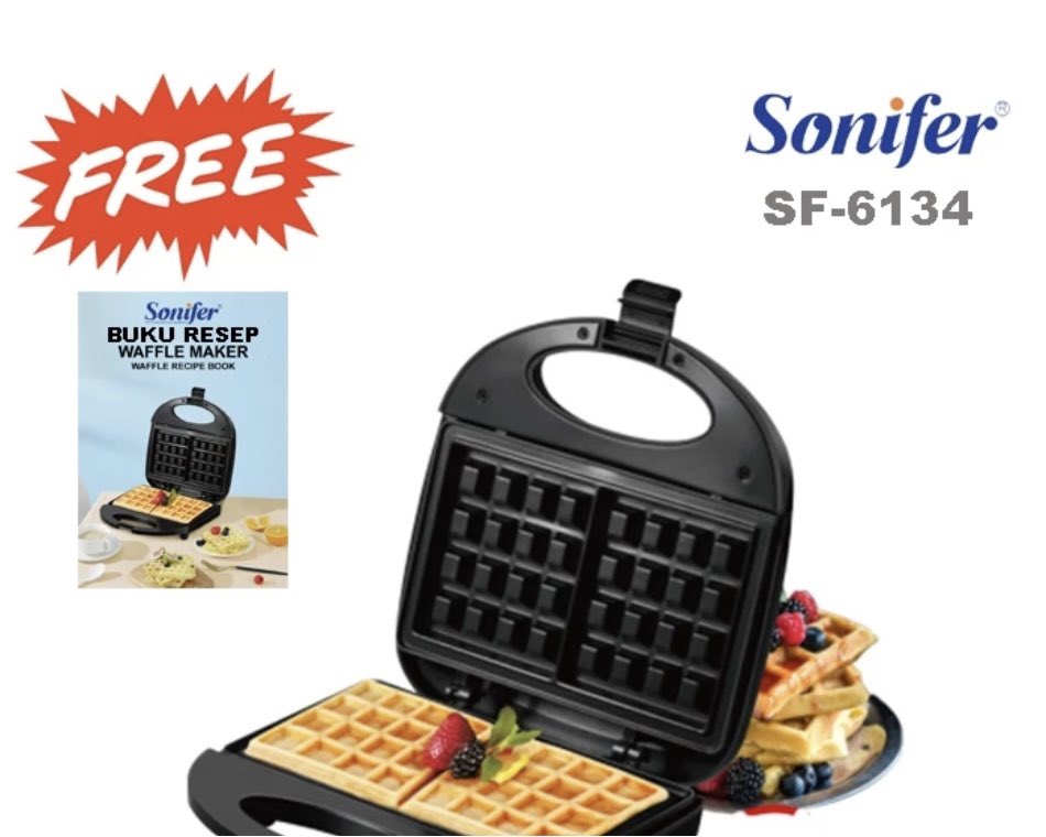 hnlbyprv's tweet image. 2. ￼SONIFER New Waffle Maker Croffle Maker Alat Pembuat Croffle Waffle Electric SF-6134 (+) FREE BUKU RESEP
Link shopee: s.shopee.co.id/9KNgJOOYwE
Link tokped: tokopedia.link/NErNXAdtiLb
