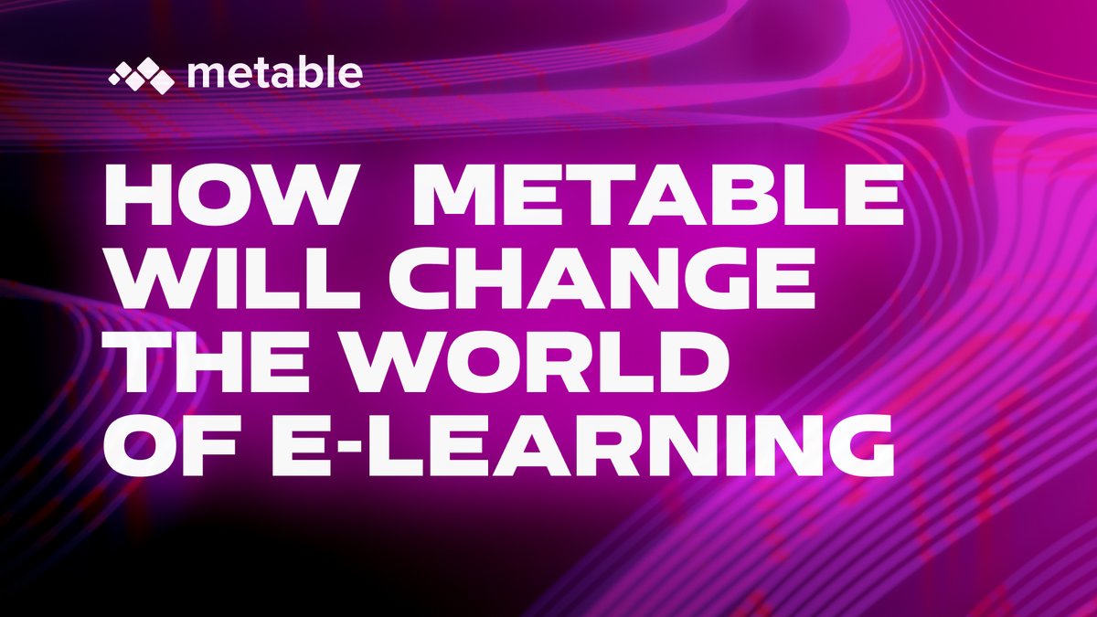 metable_in's tweet photo. 🚀 Discover how #Metable is revolutionizing e-learning! 🌐  

📚 Combining #metaverse, #blockchain, and #VR, Metable offers global access, innovative learning, and new economic opportunities. 🌍💡🎓

  🔗 Read more: https://t.co/FhszrplEPY 

🔥 Metable Metaverse is going Live 🔥  

Don't miss out! Your support fuels our mission to redefine digital boundaries
.  👇 Join Metable: https://t.co/cEK4W0PuDs  

📈 MTBL token now on Uniswap: https://t.co/mWPJKRUN5J  
Explore Metable for an unprecedented educational experience. 
#Metaverse #Metable #Innovation #Education #AR #VR