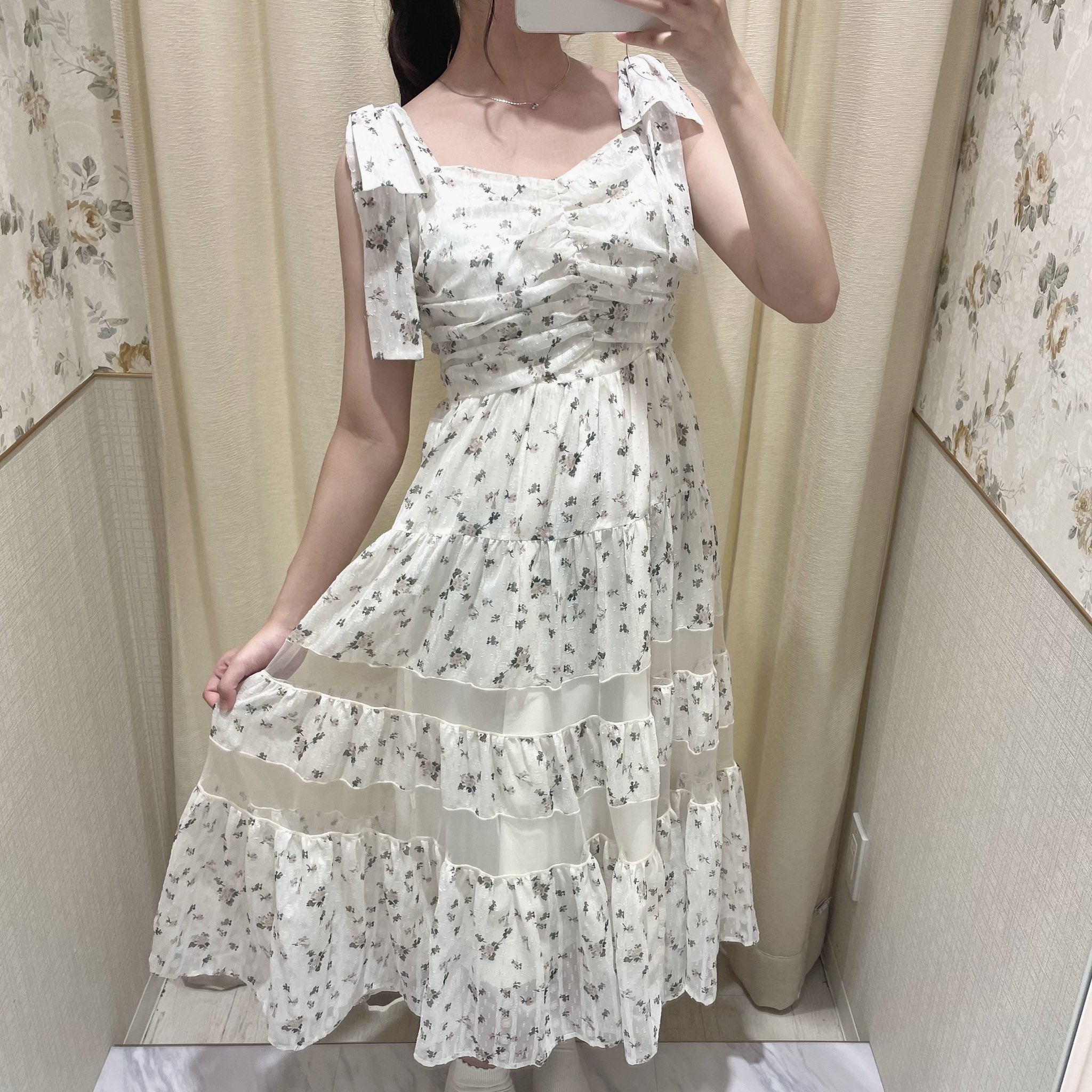 evelyn ♡ バストギャザーリボンキャミOP