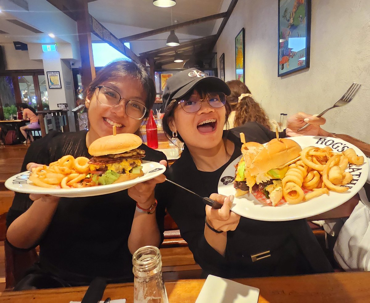 A very productive day!
Only day 2 of VoM and we have a new collaborator! Great talks and after the first poster presentation from our group, we knew we deserved some real meat in Australia 🤣 And we found it at <a href="/HogsBreath/">Hog's Breath Cafe</a> That was sooo good! 

<a href="/VoM_2024/">Viruses of Microbes 2024</a> 
#vom2024photochallenge
