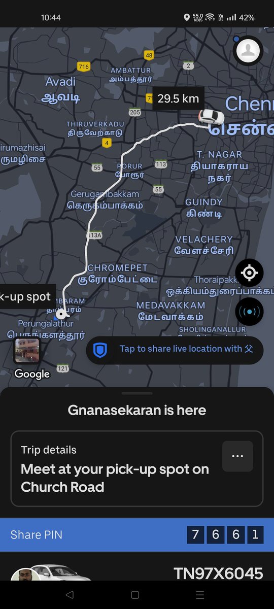 PrabhuMITian's tweet photo. @Uber_India I booked a cab for my wife and my mother. But the driver asked me about the destination and taking them on his own. I feel very insecure. https://t.co/WbxeuAkADt