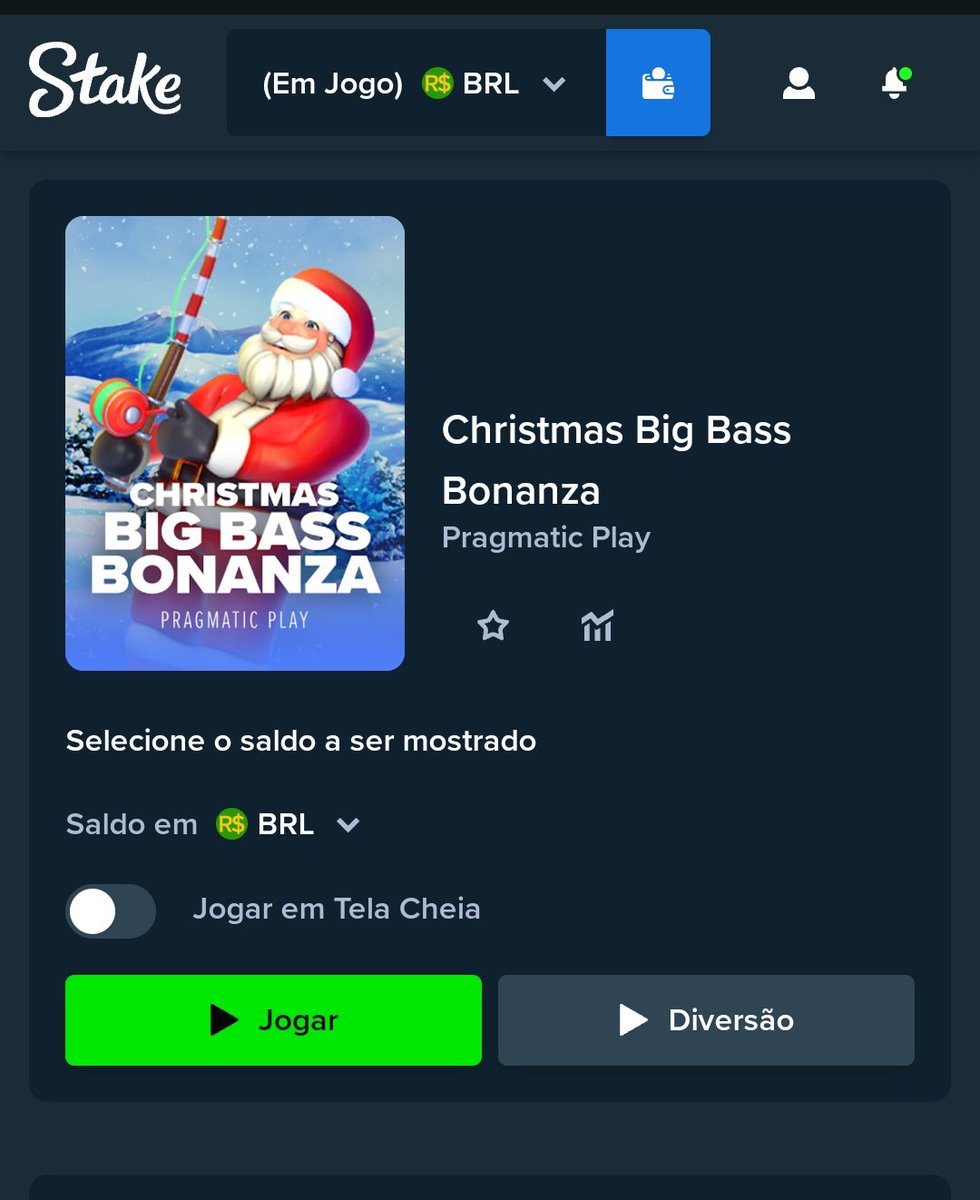 SoulevilBR's tweet photo. @Stake @Stake

Temos o queridinho "Christmas Big Bass Bonanza".

🆔:gabrielilha001 https://t.co/6naySpBdJn