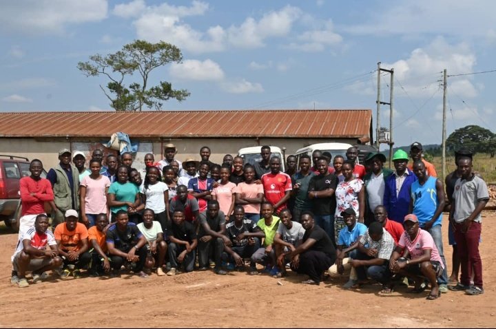 This is a picture showing a group of Final Year Bachelor of Veterinary Medicine Students (BVM) from Makerere University after their last practical training at Buyana Stock Farm in Gomba District. 

This is the last practical training in Veterinary Medicine before deployment, it's