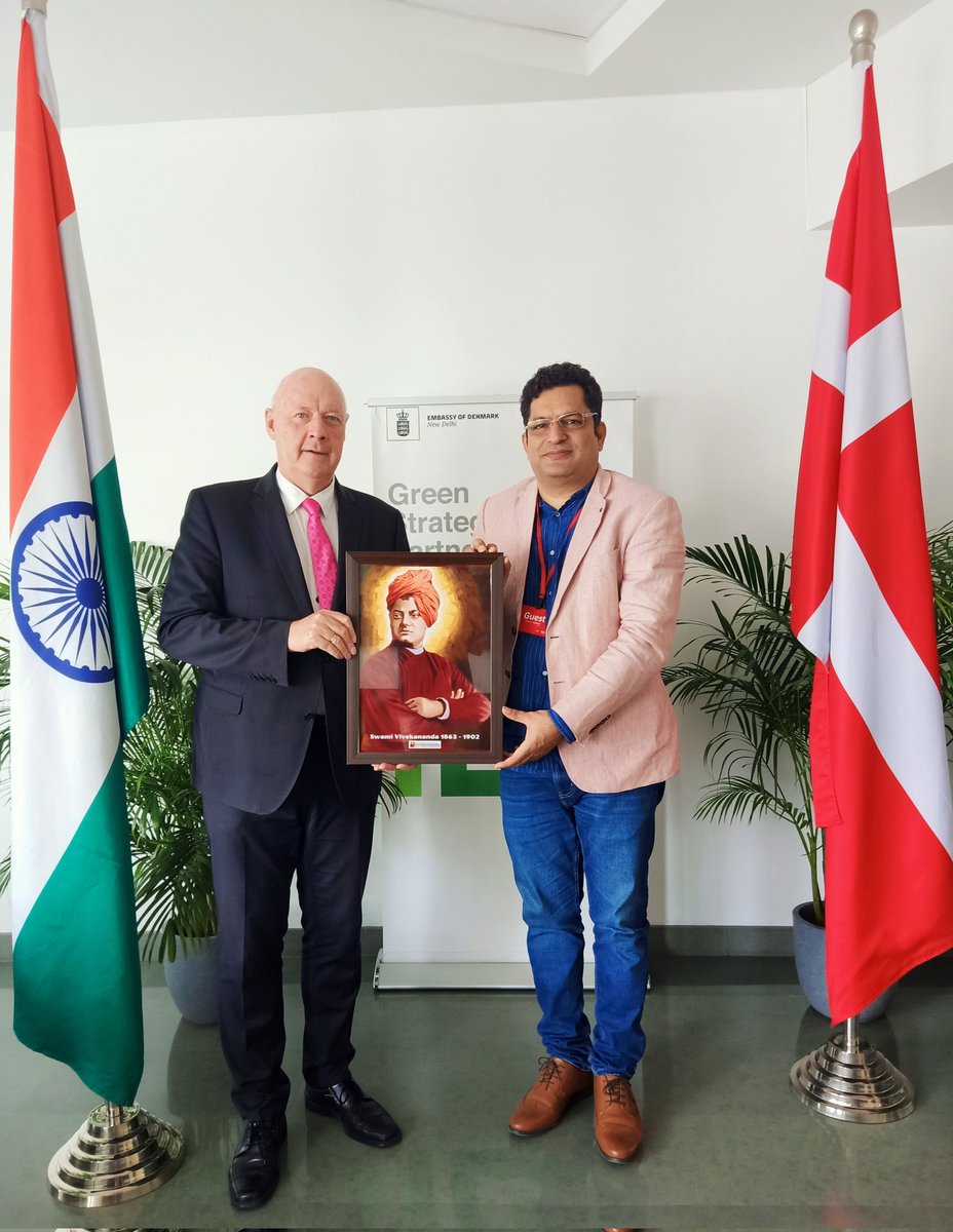 RajeshSarwadnya's tweet photo. Invitation to H.E. @svane_freddy Ambassador Royal Danish Embassy in New Delhi for 3rd Vivekananda Sustainability National Clean Energy Summit 2024 . @DenmarkinIndia @DanishMFA
#vycf #CleanEnergyForAll #CleanEnergyforLife #greenenergy https://t.co/vH4gpnLuoY