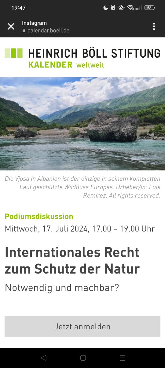 calendar.boell.de/de/event/klima…

Heute ist es soweit! 
Nehmt gerne vor Ort, über den Livestream oder über Zoom an der Veranstaltung teil. Die Veranstaltung findet in Kooperation mit Stop Ecocide Deutschland statt.
