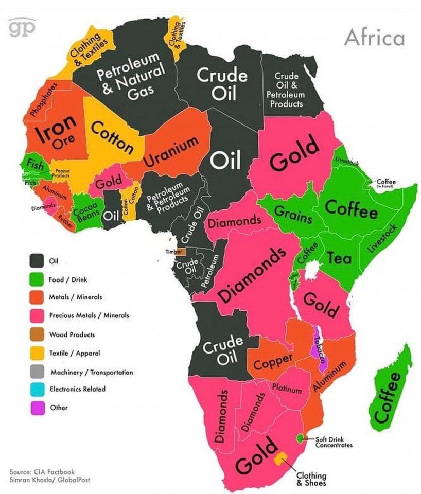 kibaliagency's tweet photo. These are the riches found within African continent. Very rich indeed

#afriqaunited https://t.co/SDvBWXQ5ot