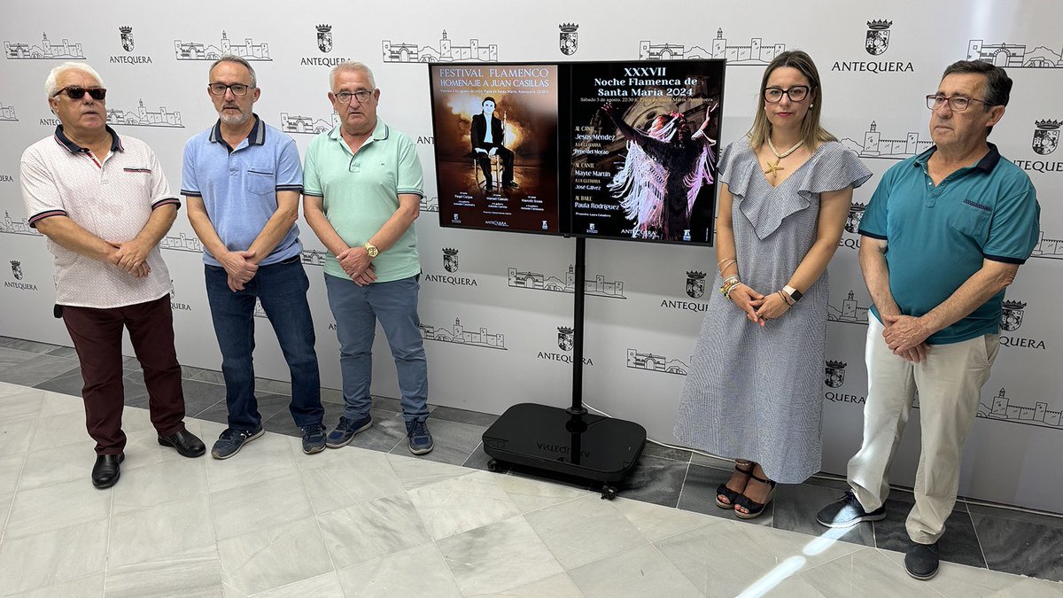 AytoAntequera's tweet photo. #EsNoticia | Flamenco para dar la bienvenida a #agosto: Festival Juan Casillas y Noche Flamenca de Santa María

▫️Días 2 y 3 #agosto
▫️Plaza de Santa María

📲 Más información:
https://t.co/5YIevPFWKz

#Antequera es #MásCiudad https://t.co/f4iwjREMm3