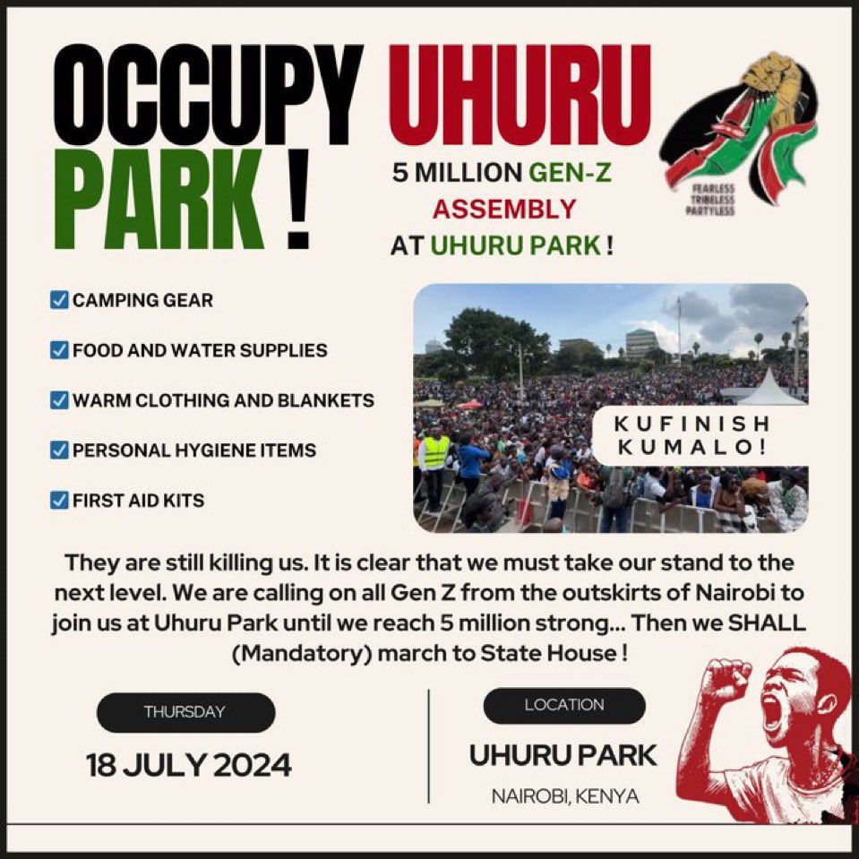 itskipronoh's tweet image. Uhuru Park is a public place! No one should dare stop you from accessing it! You don't need permission to enter Uhuru Park! Tomorrow will be another historic day as we honor our fallen heroes! Kwani nikesho! #OccupyUhuruPark #RutoMustGo