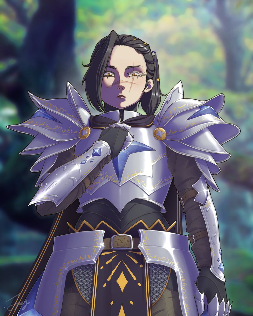 I did it! my first attack on #artfight2024seafoam for @tobuchuu gotta love an armored lady